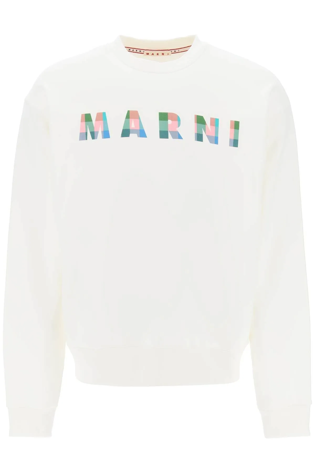 MARNI  |Blue bio cotton sweatshirt with Marni print