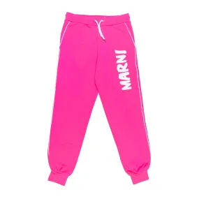 Marni Fluo Pink Joggers With Logo For Teen Girls