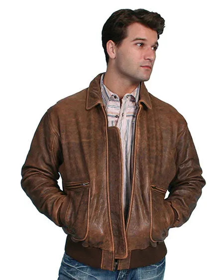 Men's Lambskin Bomber Jacket