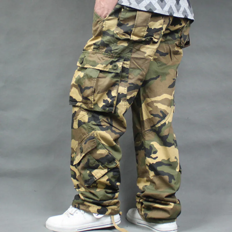 Men's Leisure Cotton Camouflage Hip Hop Tide Loose Baggy Cargo Pants