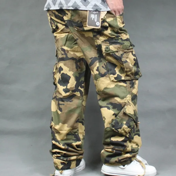 Men's Leisure Cotton Camouflage Hip Hop Tide Loose Baggy Cargo Pants