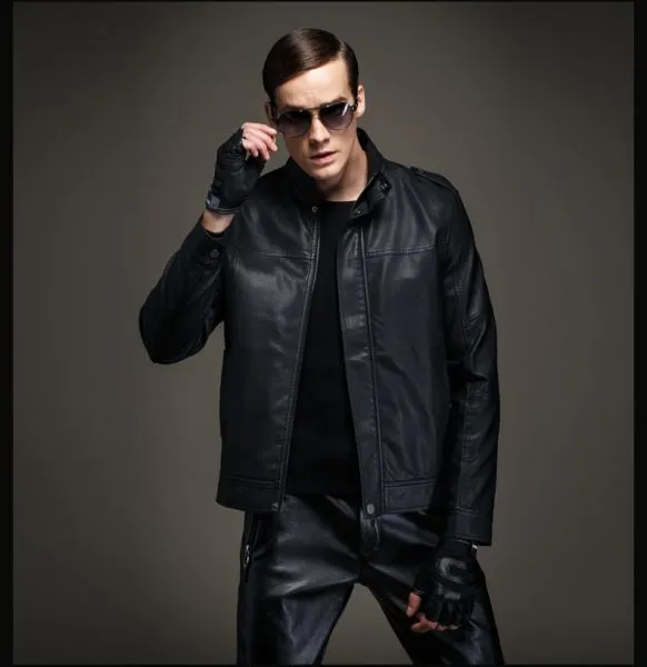 Men's Classic Smooth Leather Biker Jacket