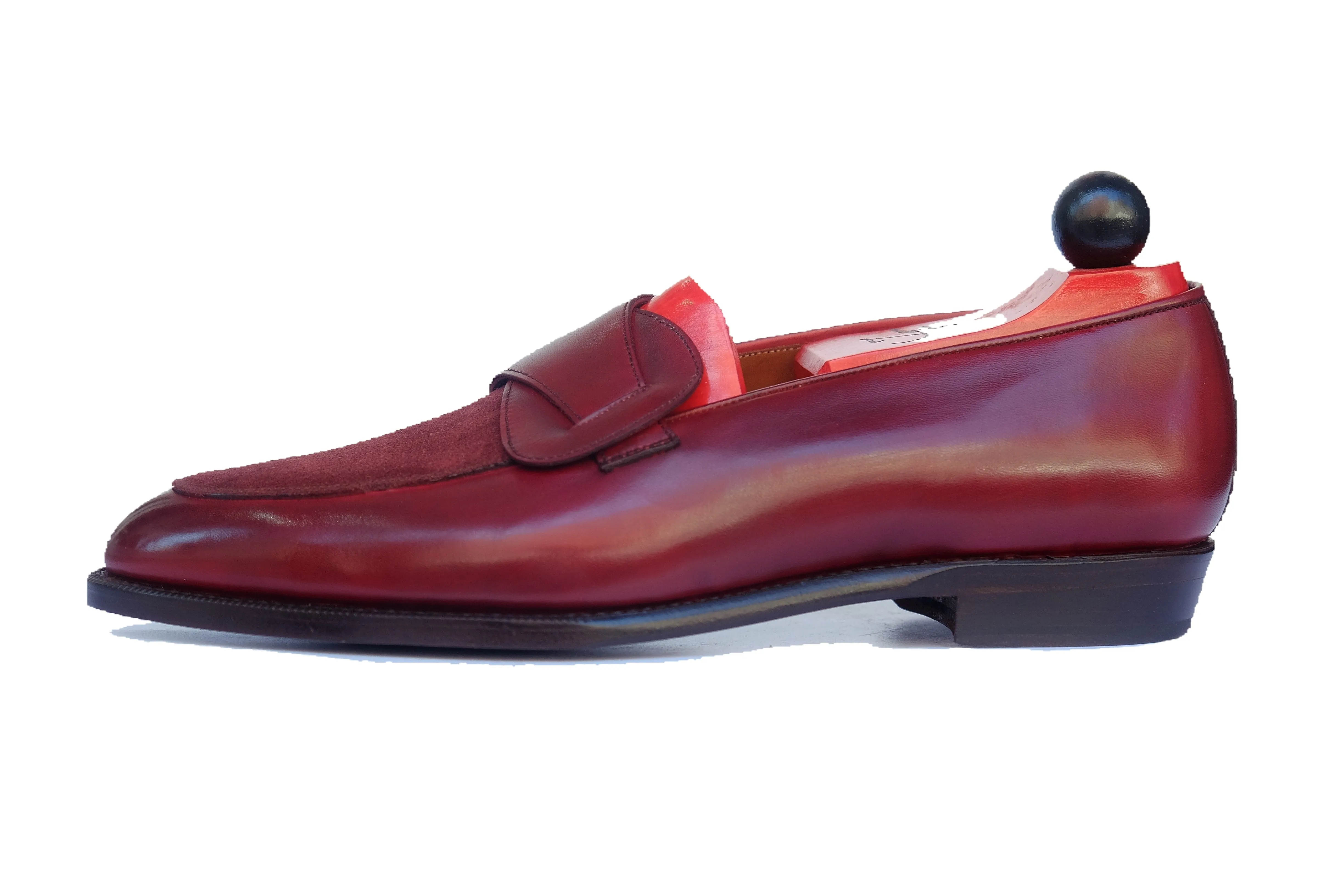 Meridian - MTO - Burgundy Calf / Burgundy Suede - TMG Last - Single Leather Sole