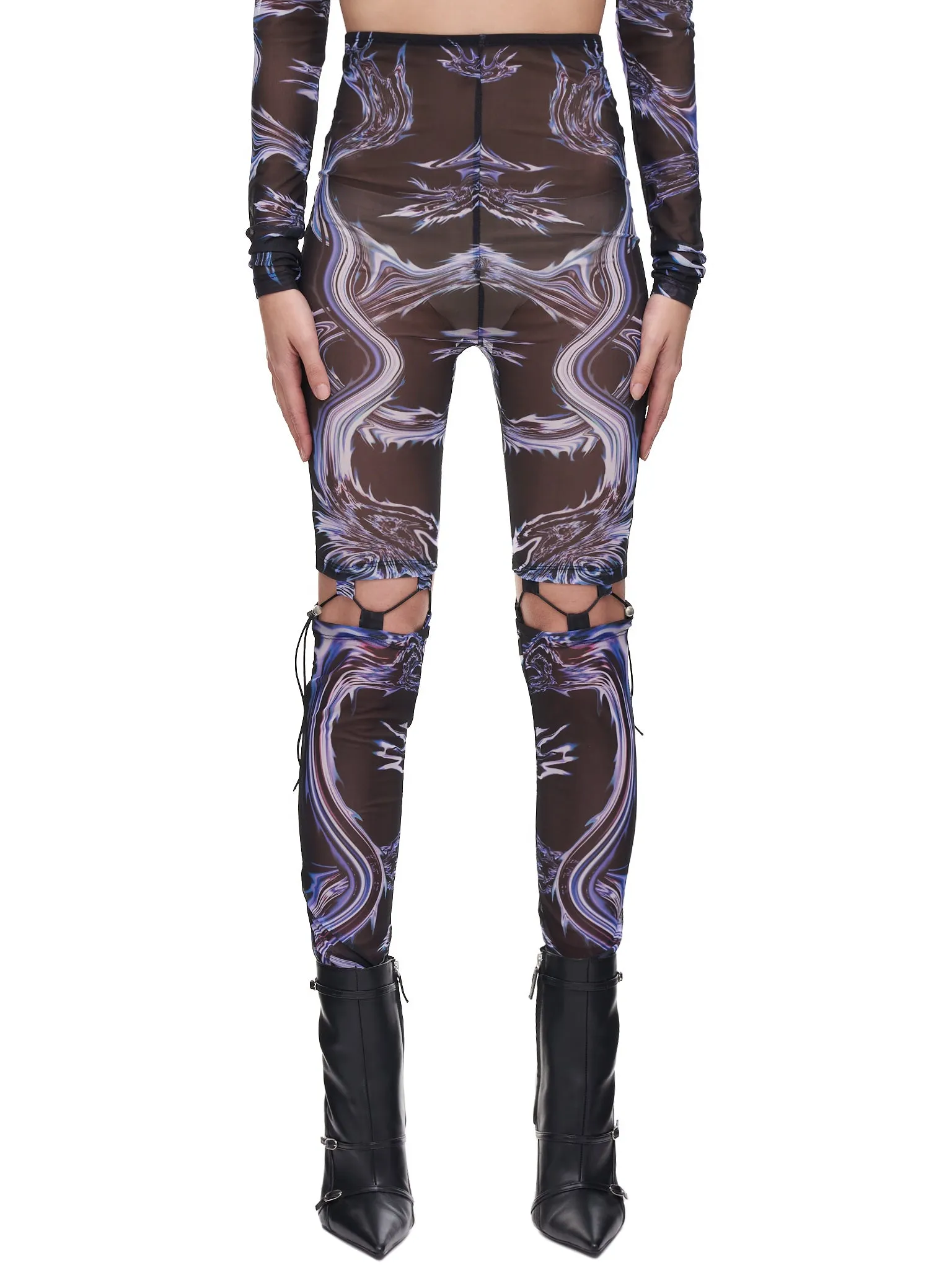 Mesh Cutout Leggings (45-MIRAGE-BLACK)