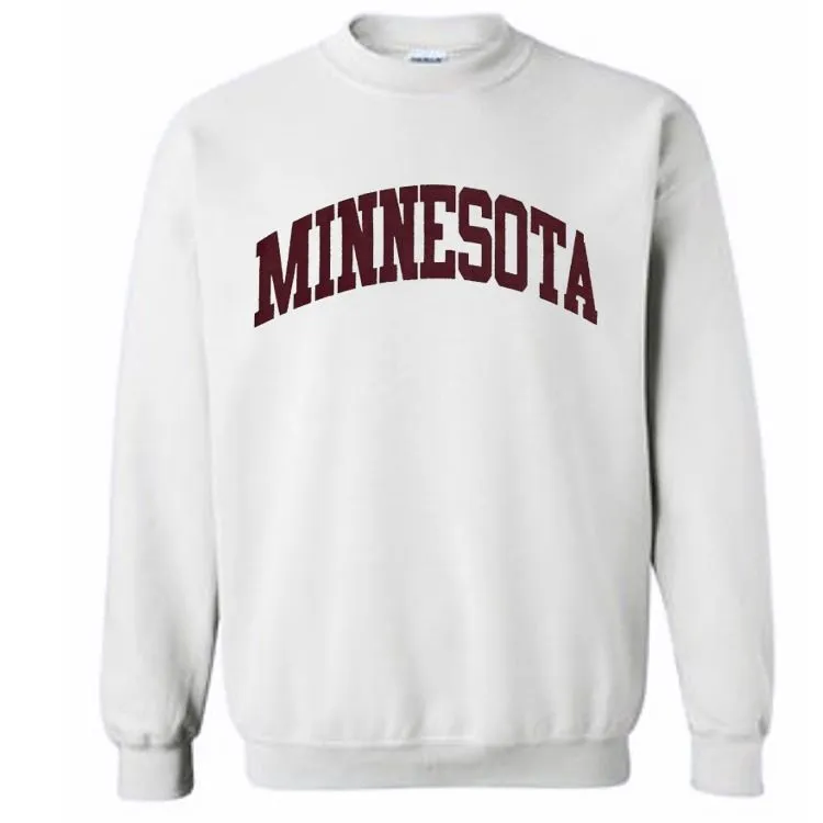 Minnesota White Pullover Crewneck