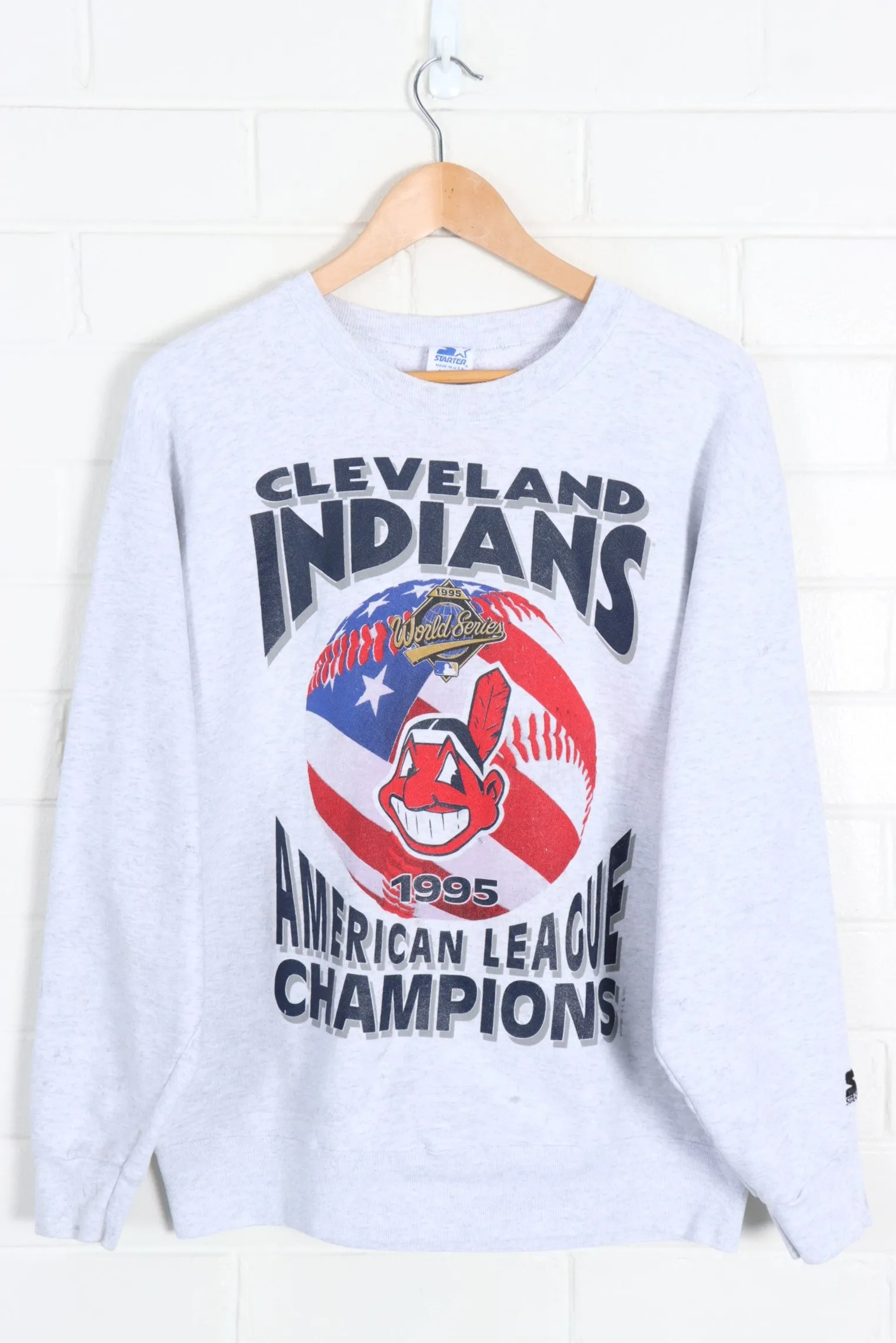 MLB 1995 Cleveland Indians STARTER Sweatshirt (L)