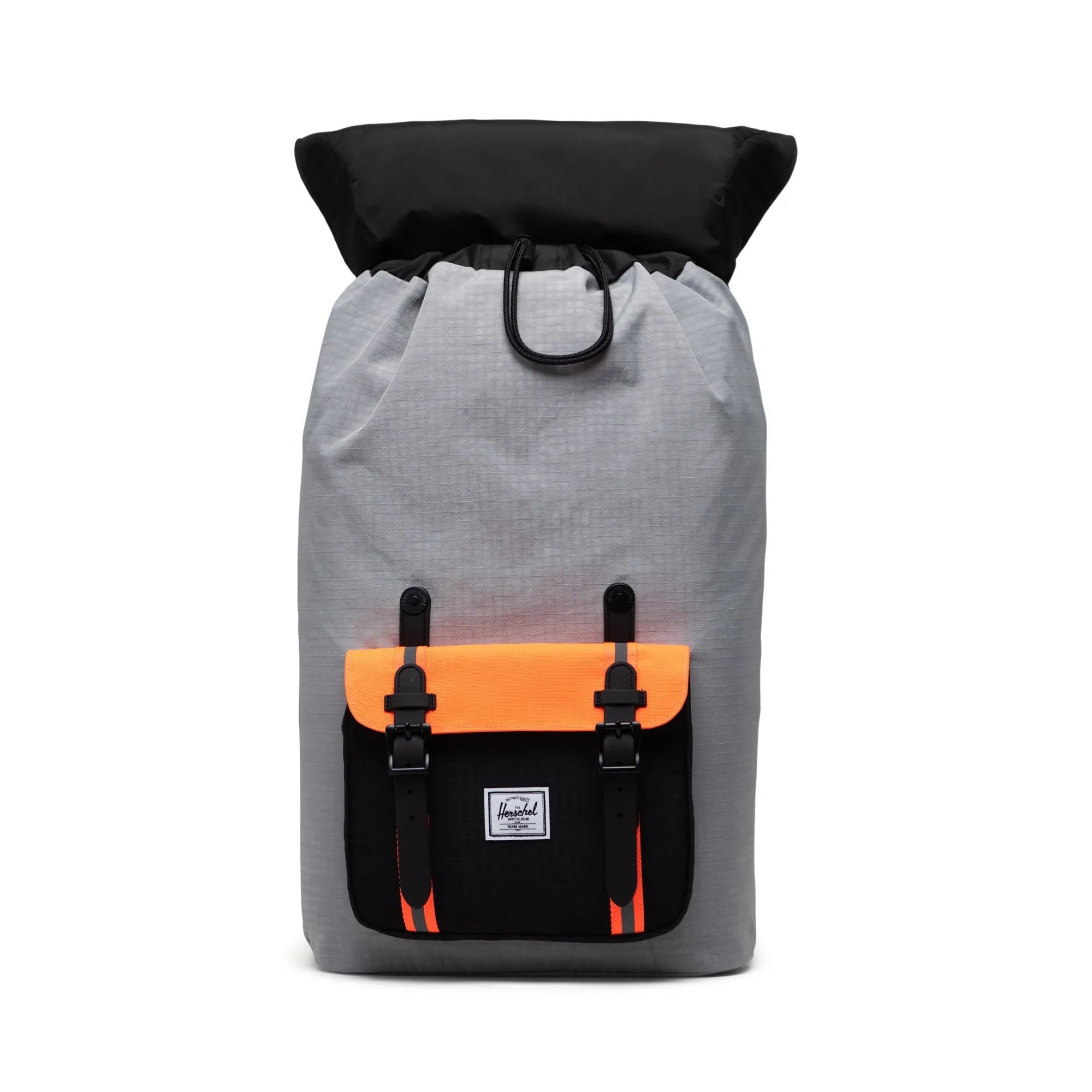 Mochila Herschel Little America Sharkskin Enzyme Ripstop/Black Enzyme Ripstop/Shocking Orange - Reflective