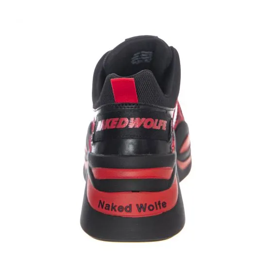 NAKED WOLFE Womens Track Red / Red Leopard / Black Sneakers