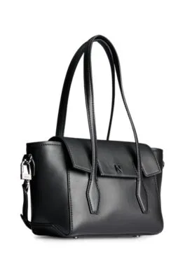 NAOMI x BOSS leather tote bag with branded trims