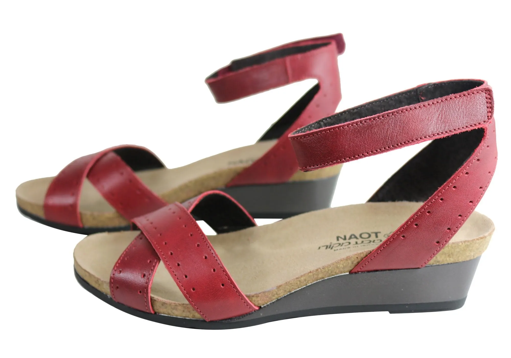 Naot Wand Womens Leather Comfortable Wedge Sandals