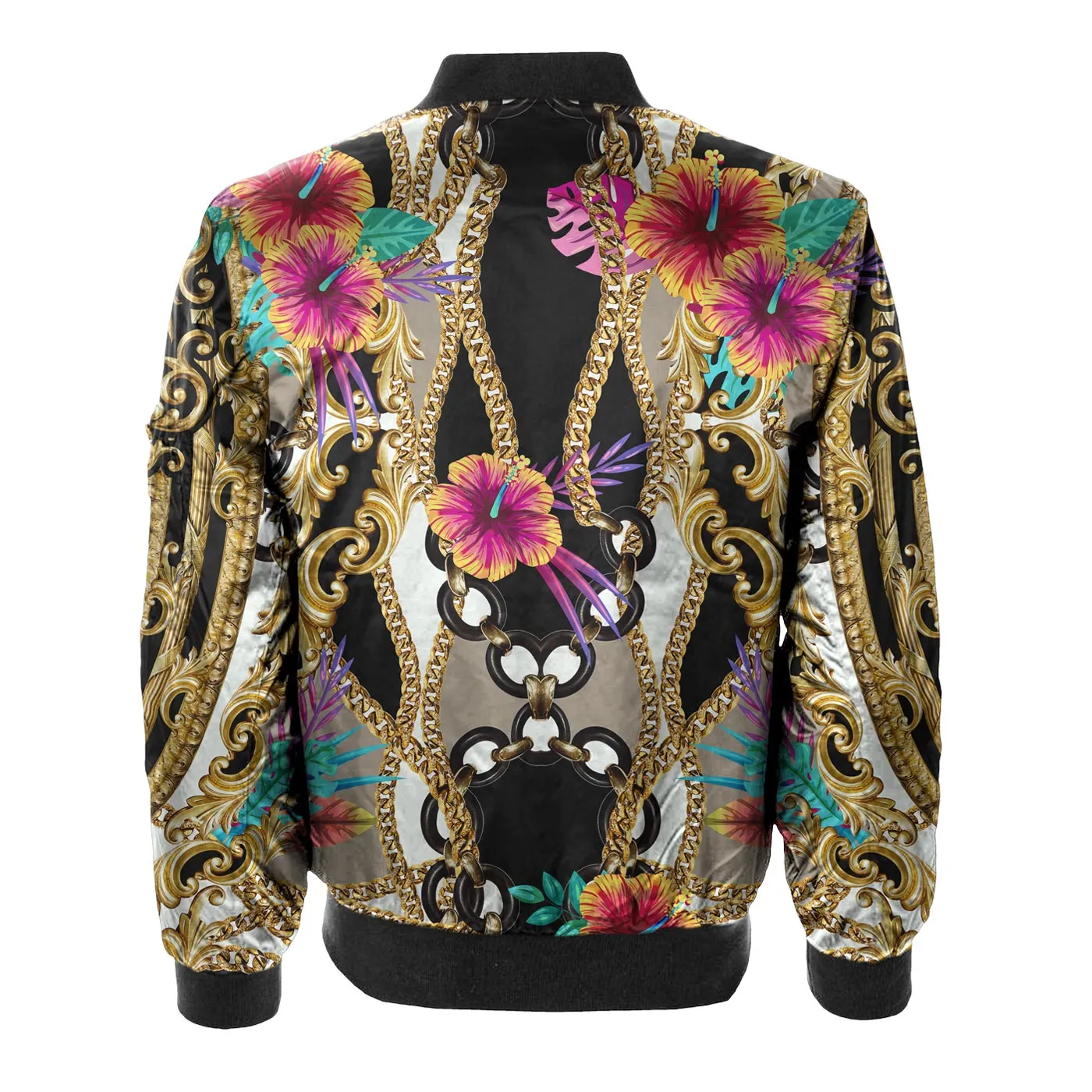 Neon Baroque Bomber Jacket