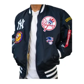 New Era Mens MLB New York Yankees Alpha Industries MA-1 Bomber Jacket X29961BN00-13026014 Navy