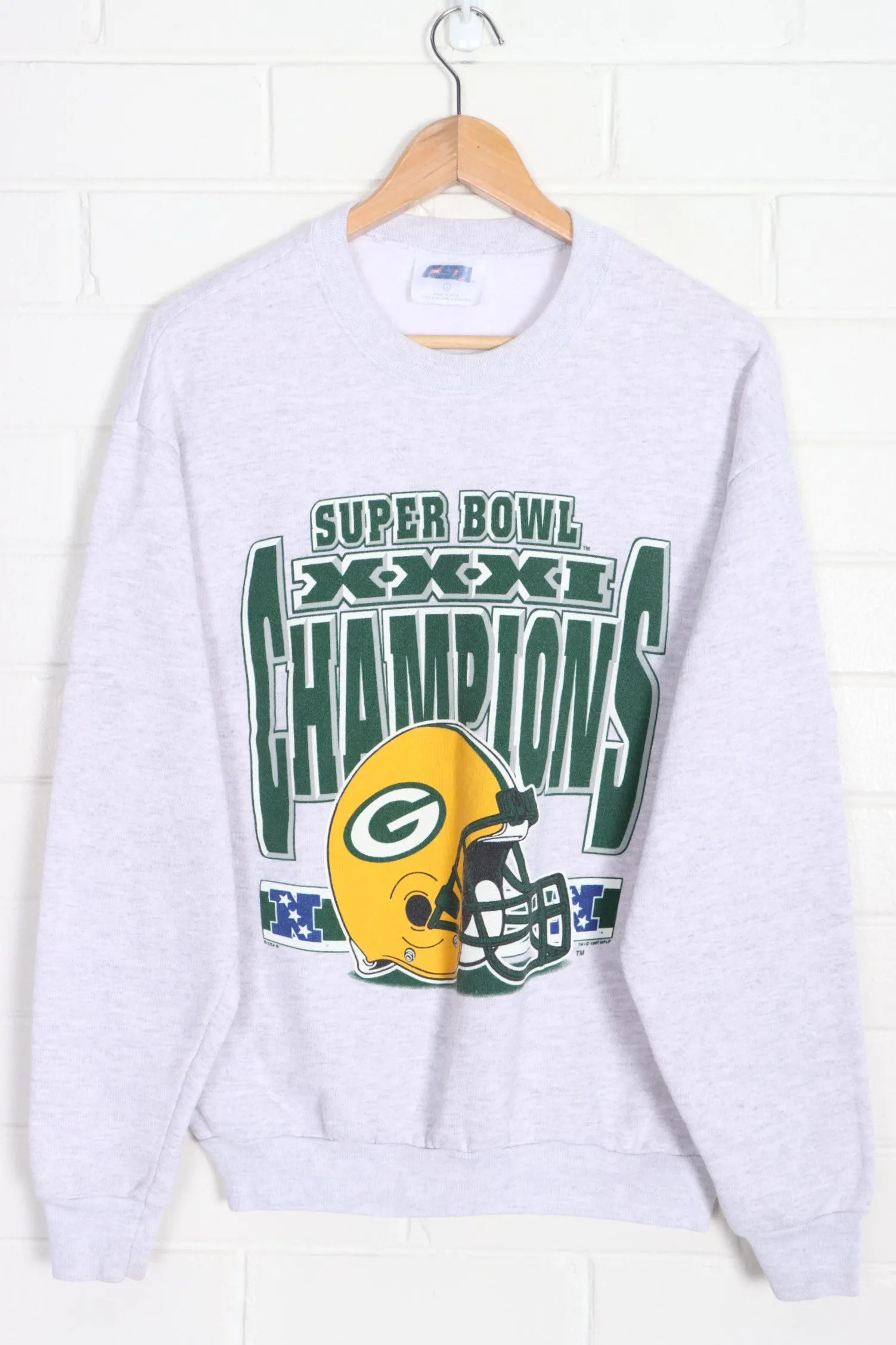 NFL Green Bay Packers 1997 Super Bowl Champions Sweatshirt USA Made (M)