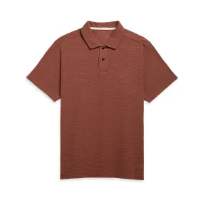 O.N.S   Bennett Slub Waffle Polo Brick