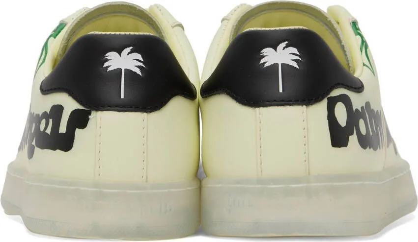 Palm Angels Yellow Palm One Sketchy Logo Sneakers