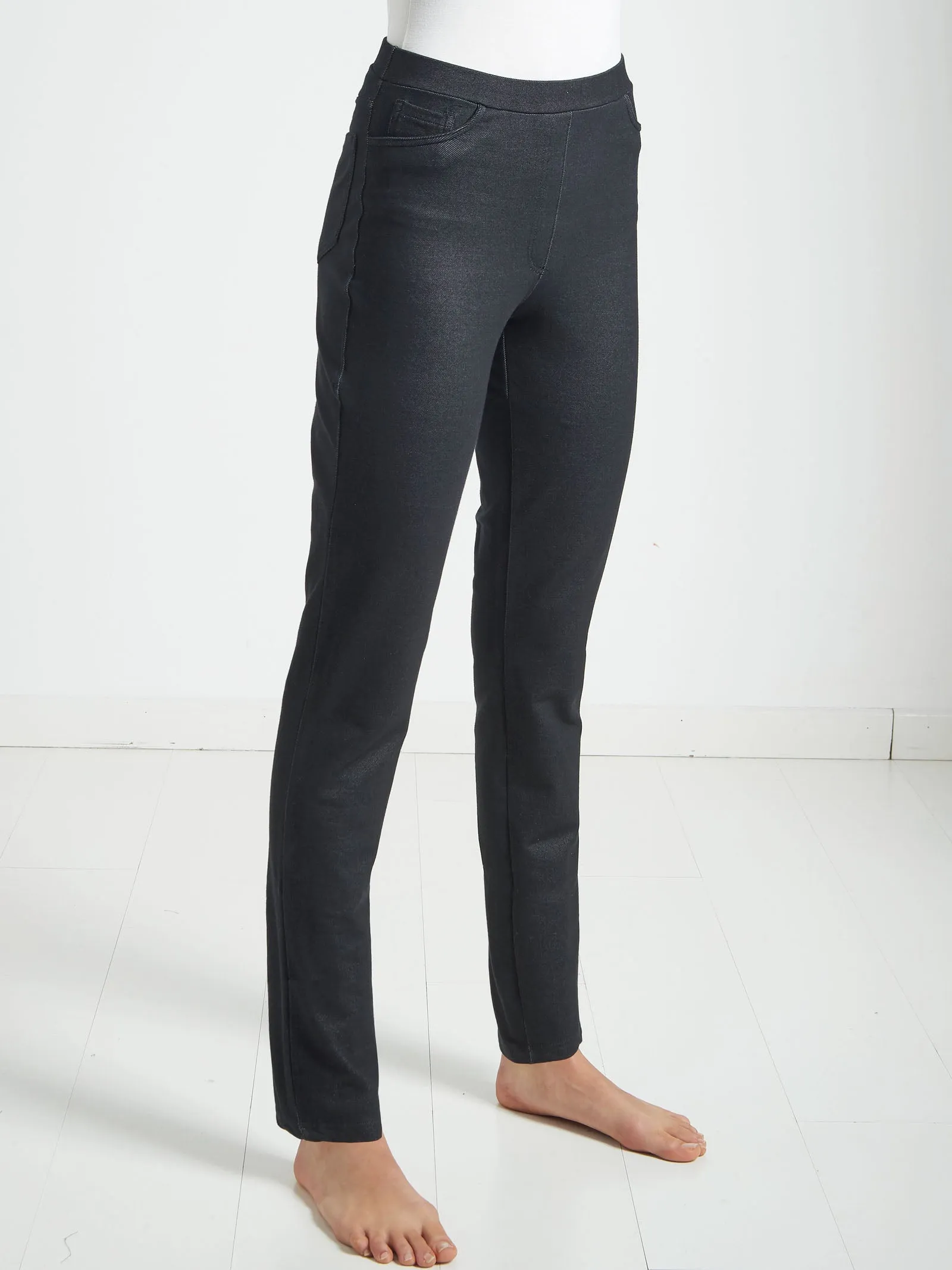 Pantalone in maglia di cotone - Nero