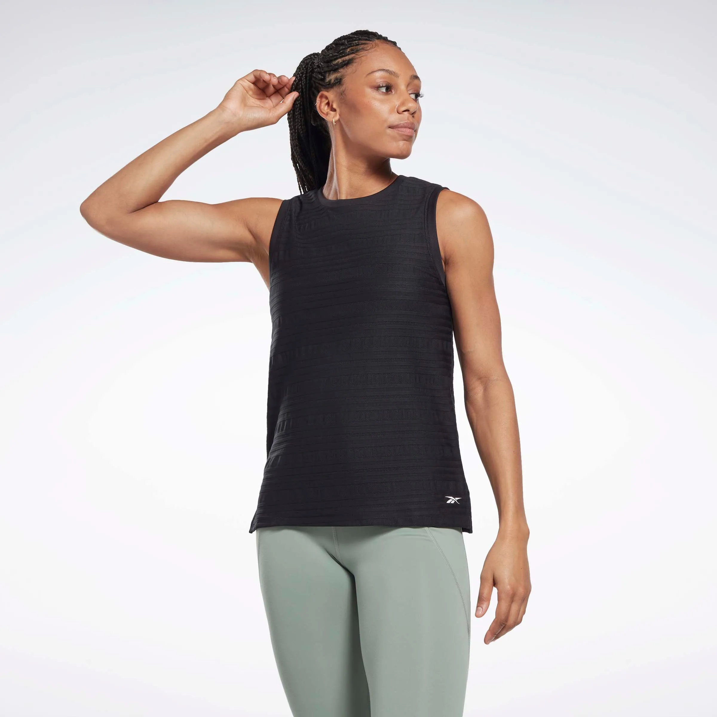 Perforated Tank Top Black