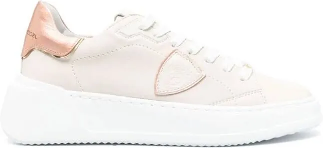 Philippe Model Paris Tres Temple lace-up sneakers Neutrals