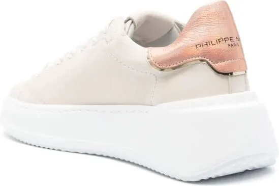 Philippe Model Paris Tres Temple lace-up sneakers Neutrals