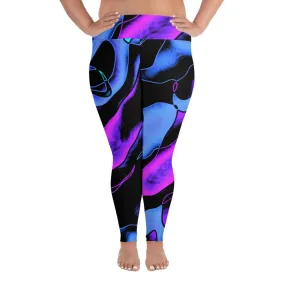 Plus Size Leggings Dancing Blue