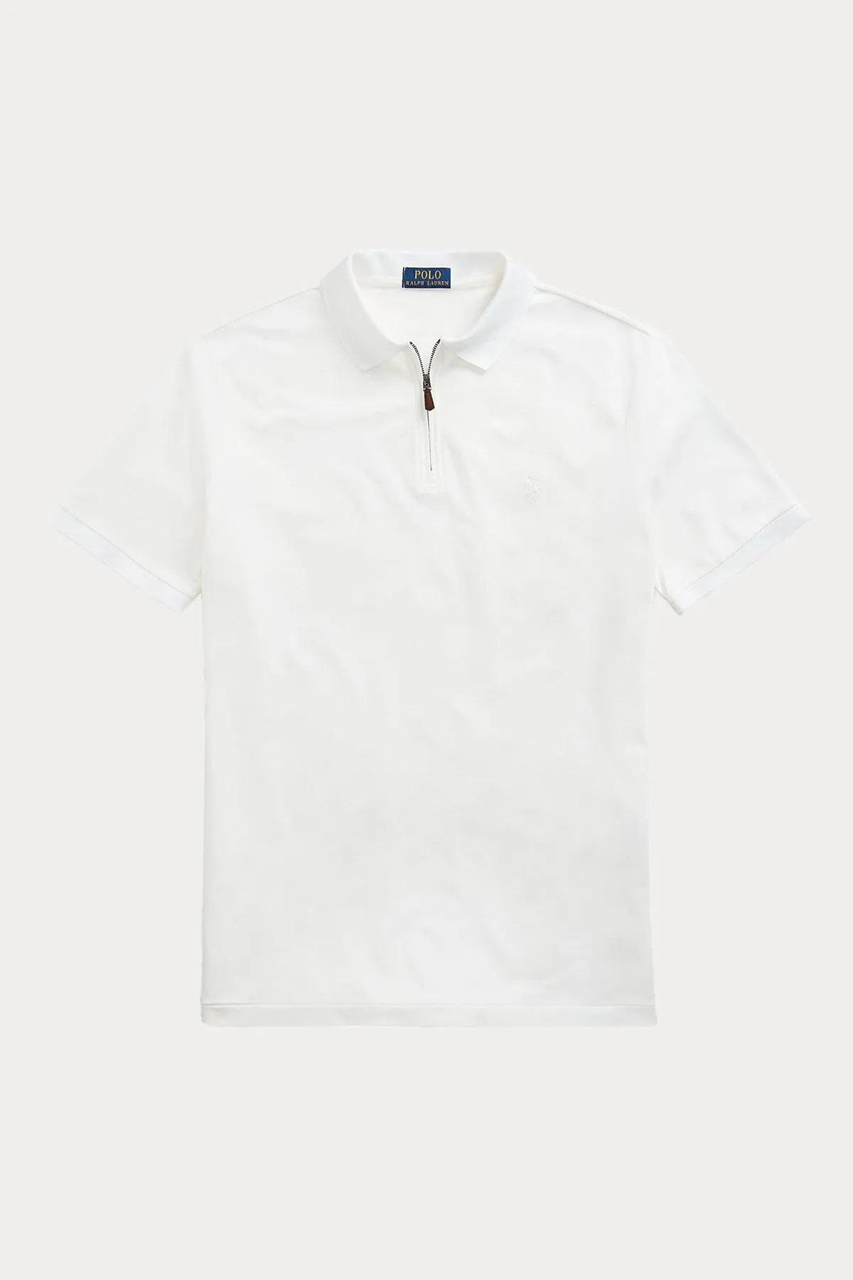 Polo Ralph Lauren Custom Slim Fit Stretch Mesh Fermuarl Polo Yaka T-shirt