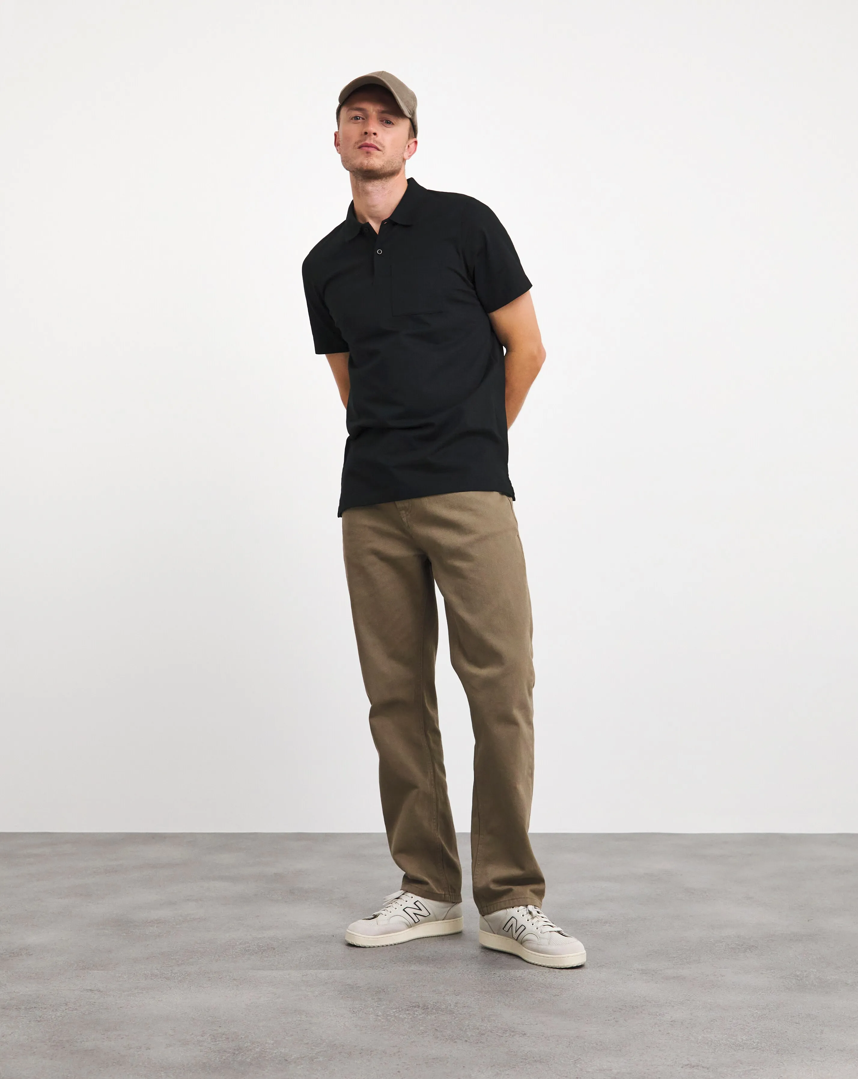 Pure Cotton Jersey Pocket Polo Long