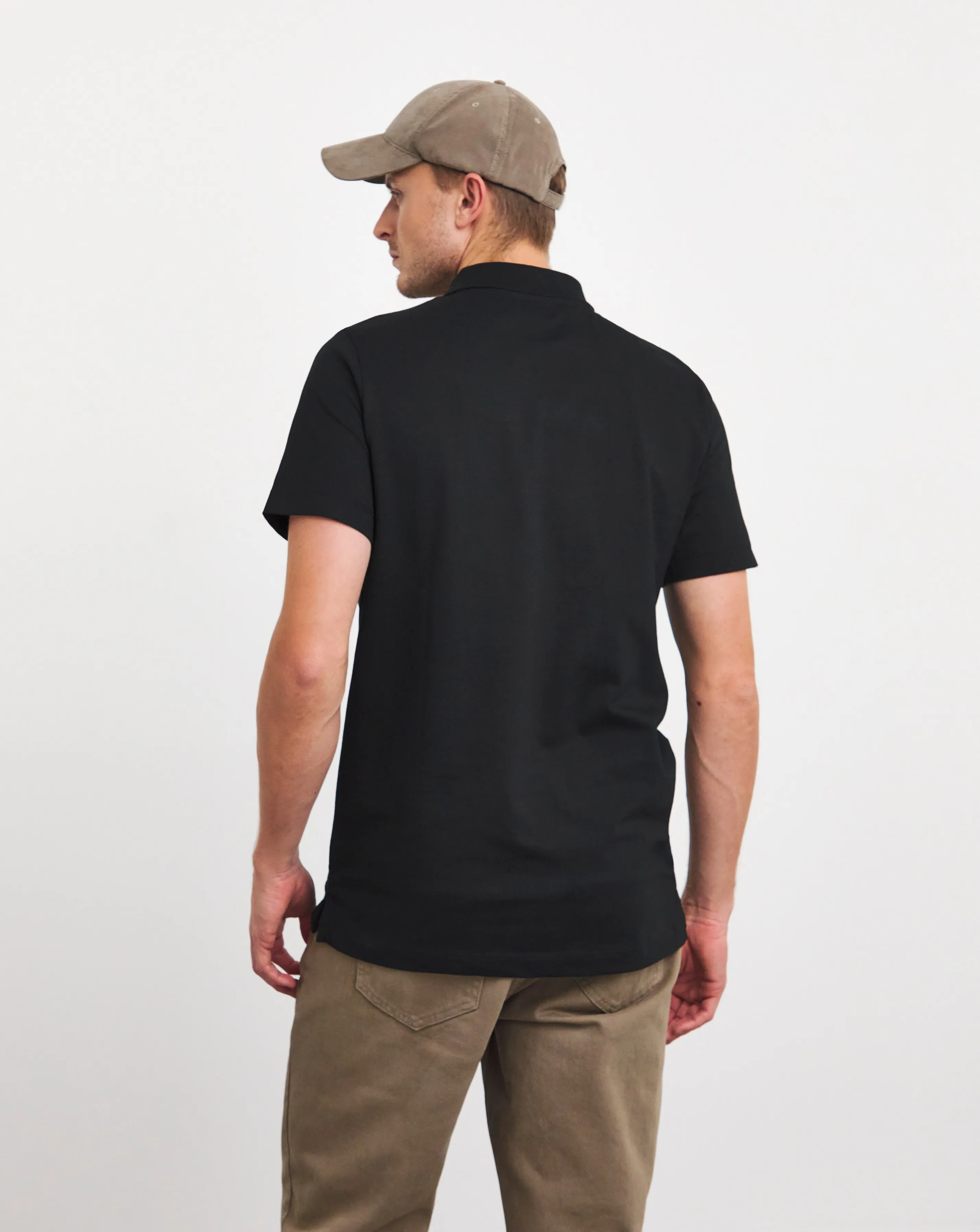 Pure Cotton Jersey Pocket Polo Long