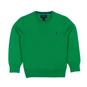 Ralph Lauren Green Rl Pullover For Kids And Teens