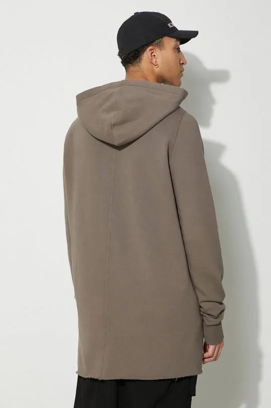 Rick Owens cotton sweatshirt Pullover Hoodie men's brown color DU01D1285.F.34