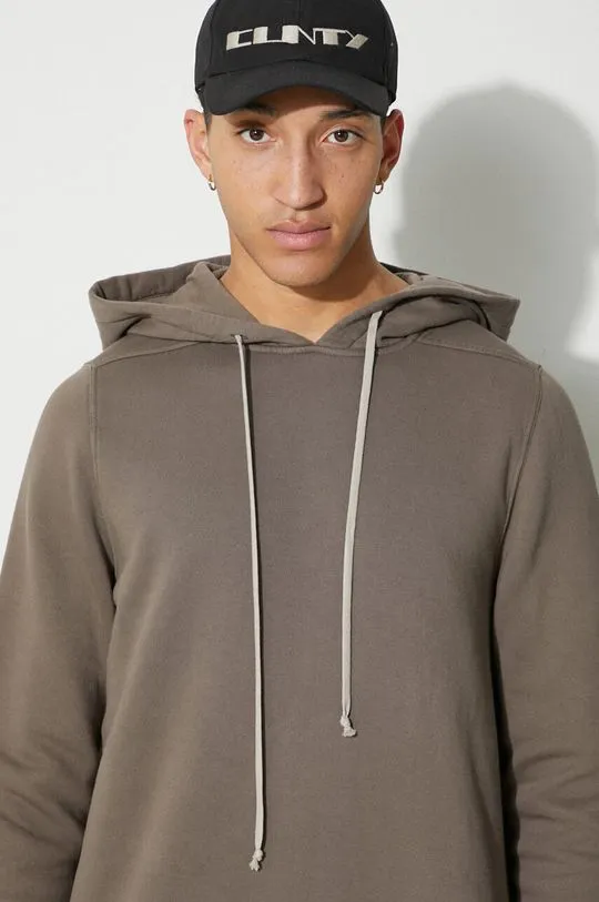 Rick Owens cotton sweatshirt Pullover Hoodie men's brown color DU01D1285.F.34