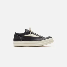 Rick Owens Scarpe Pelle Vintage Sneakers - Black / Milk / Milk