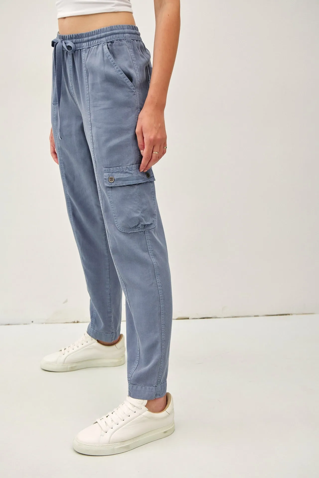 Ryder Tencel Cargo Pants (Slate Blue)