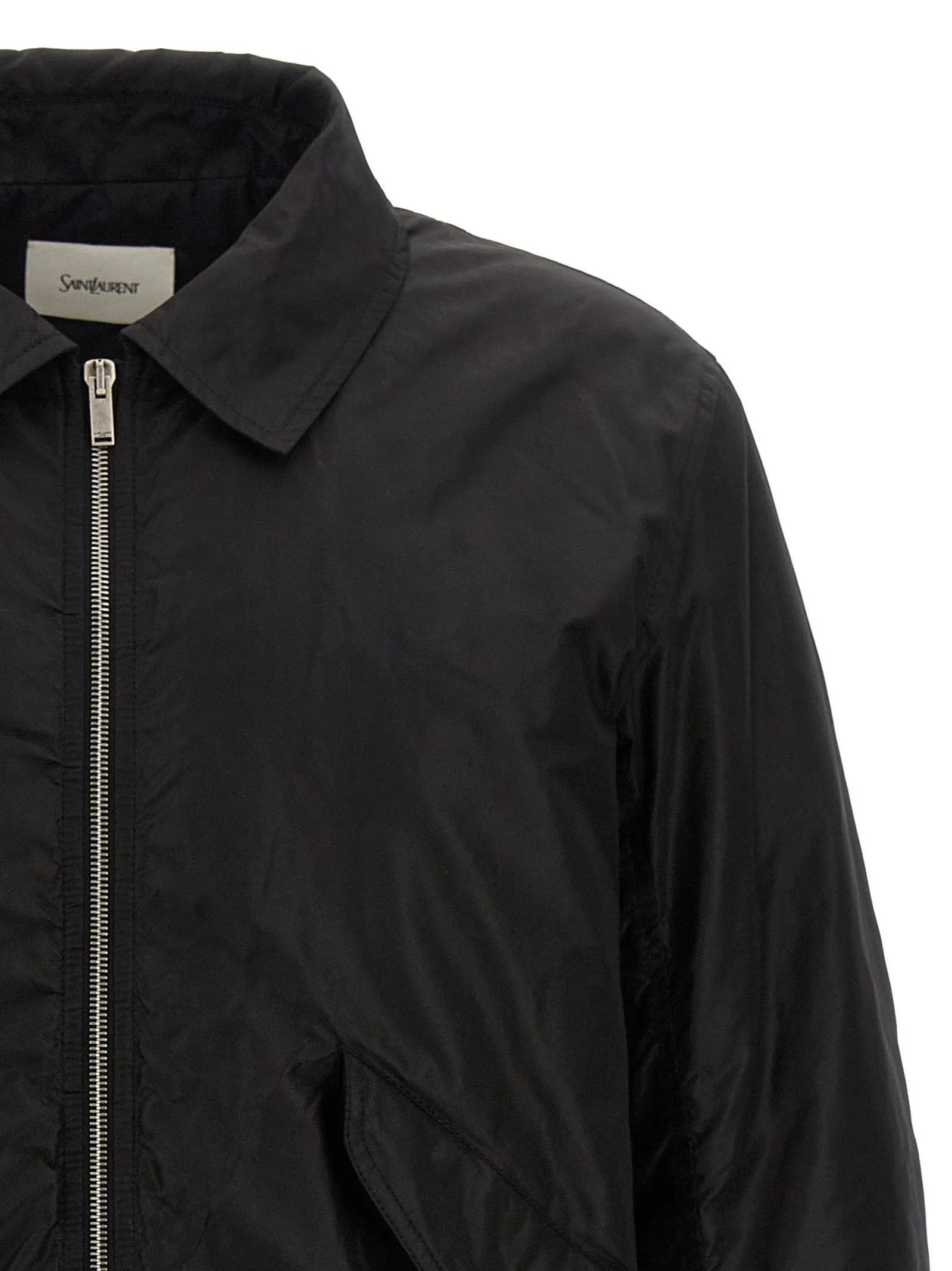 Silk Bomber Jacket Casual Jackets, Parka Black