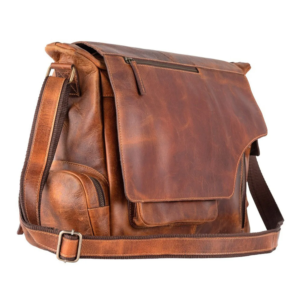 Sixtease Amalfi Leather Messenger Bag