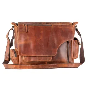 Sixtease Amalfi Leather Messenger Bag