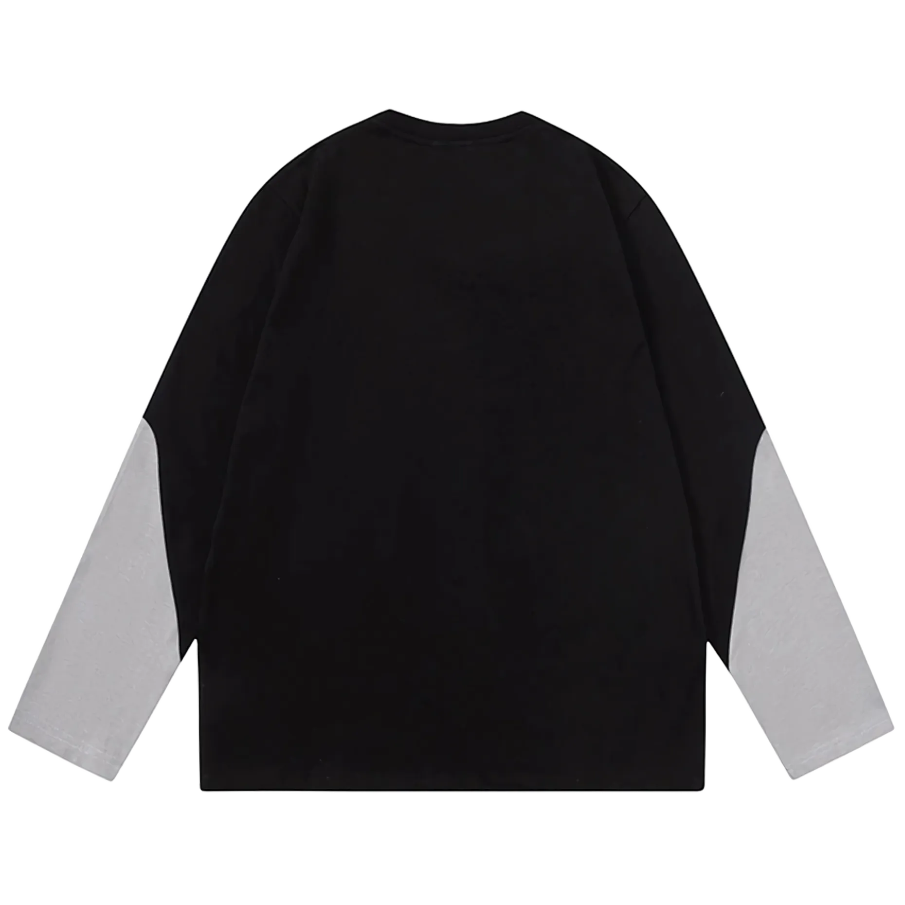 Sleek Curve Contrast Long Sleeve Tee