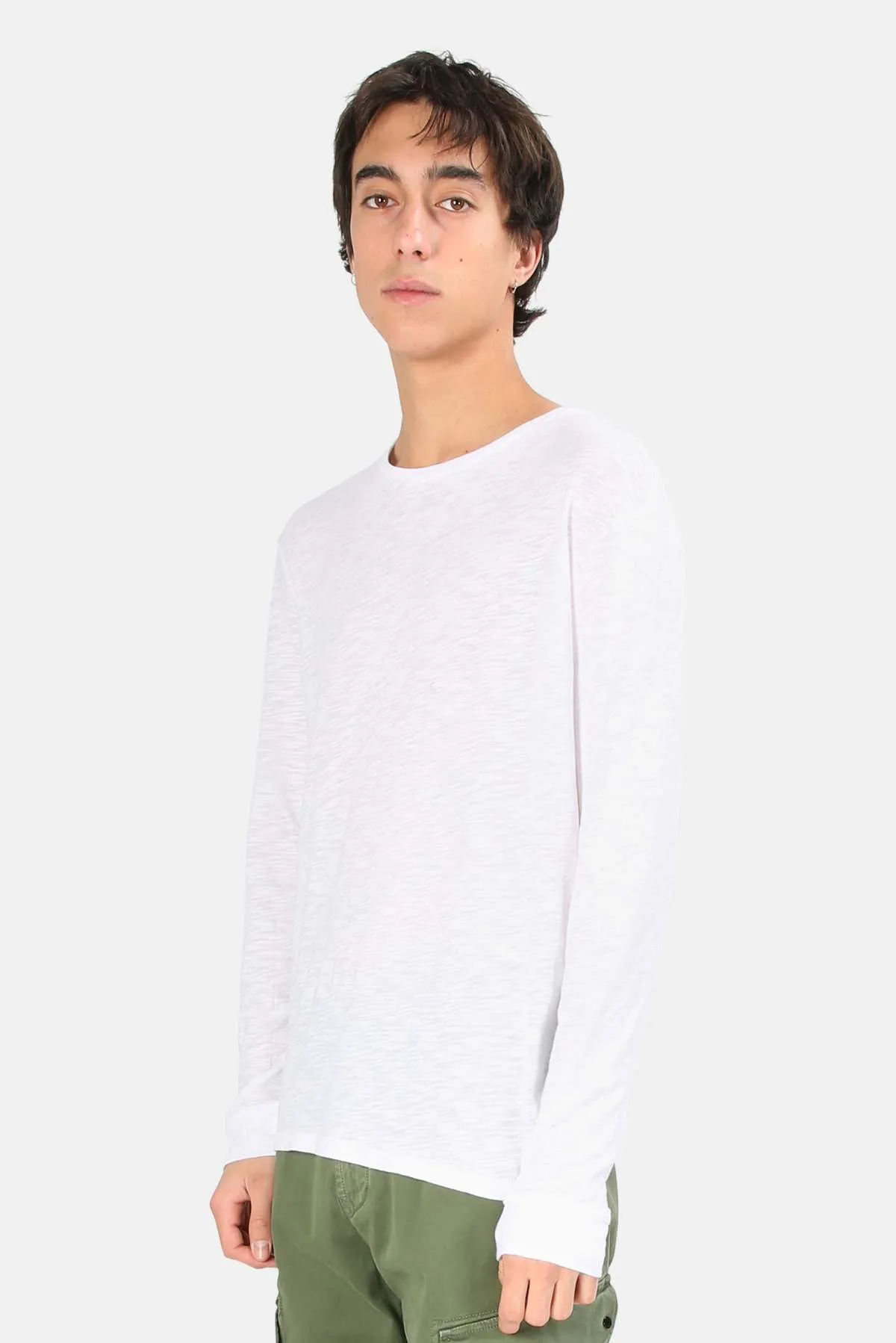 Slub Long Sleeve Tee - White