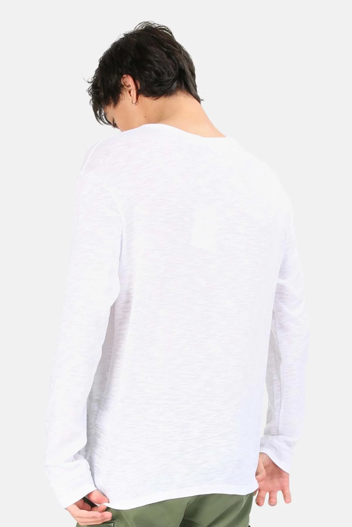 Slub Long Sleeve Tee - White