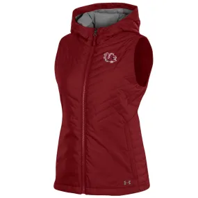 South Carolina Gamecocks Under Armour WOMEN'S Storm Fitted Hooded Puffer Vest