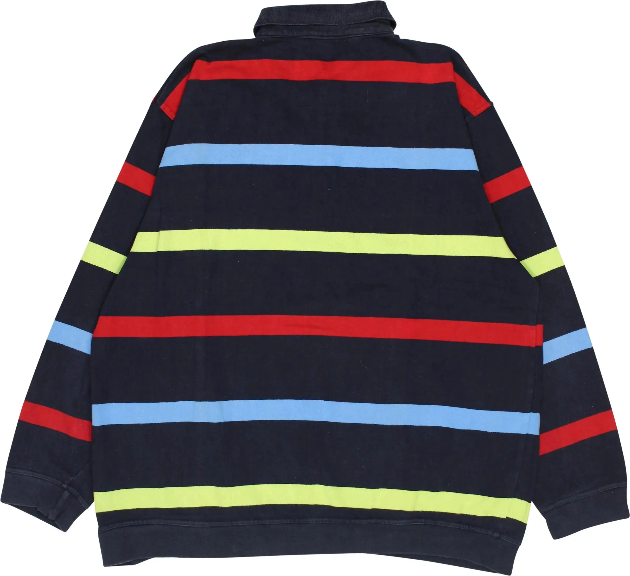 Striped Long Sleeve Polo Shirt | ThriftTale