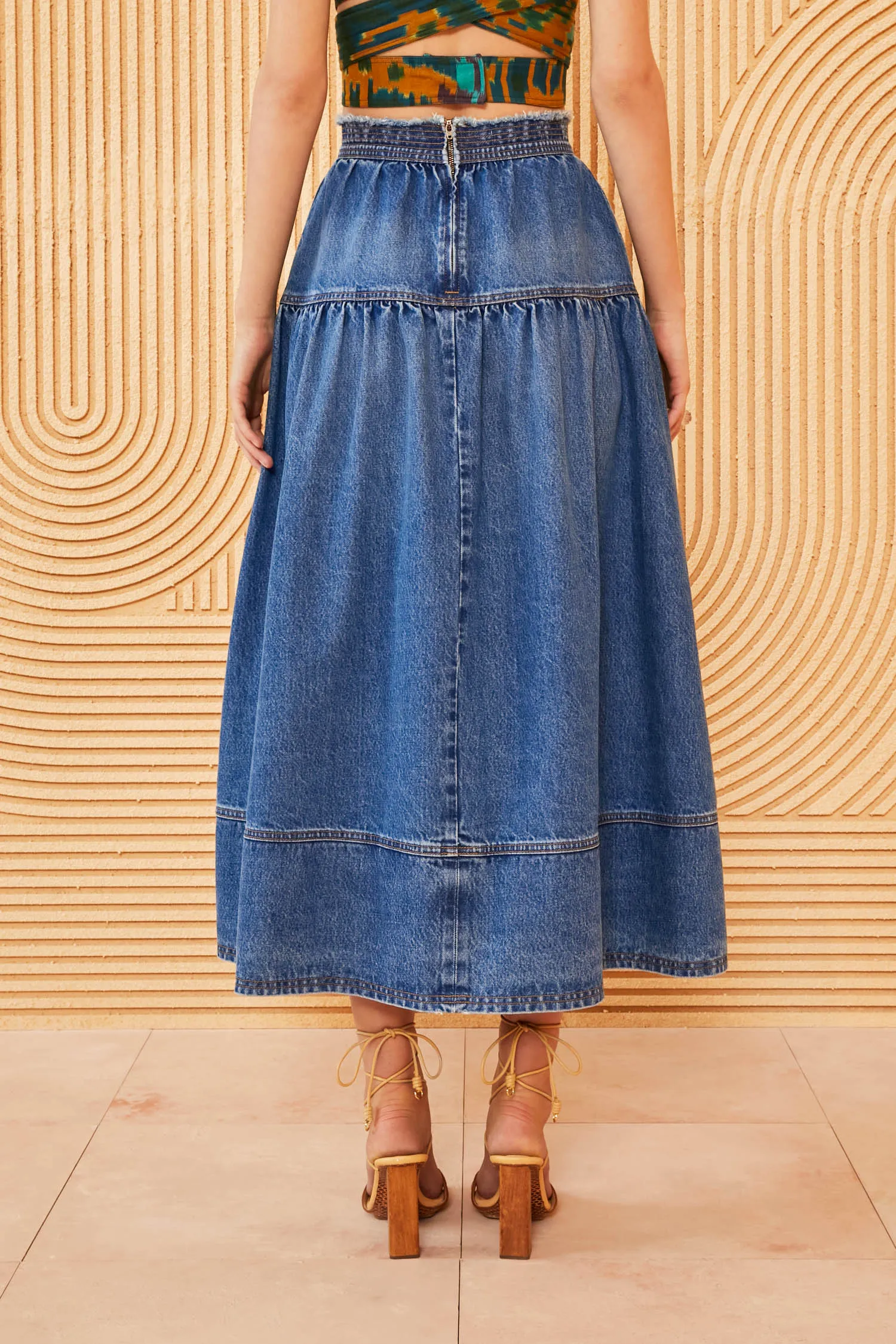 The Astrid Skirt - Danube Medium Indigo Wash