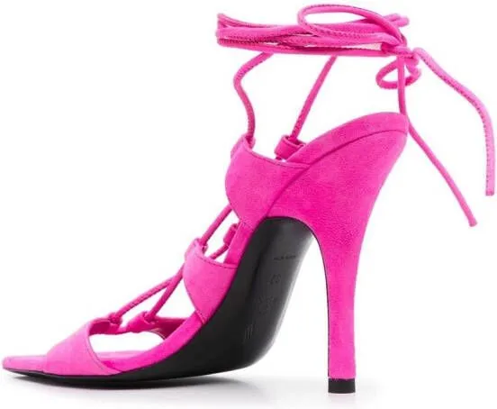 The Attico strap-detail open-toe sandals Pink