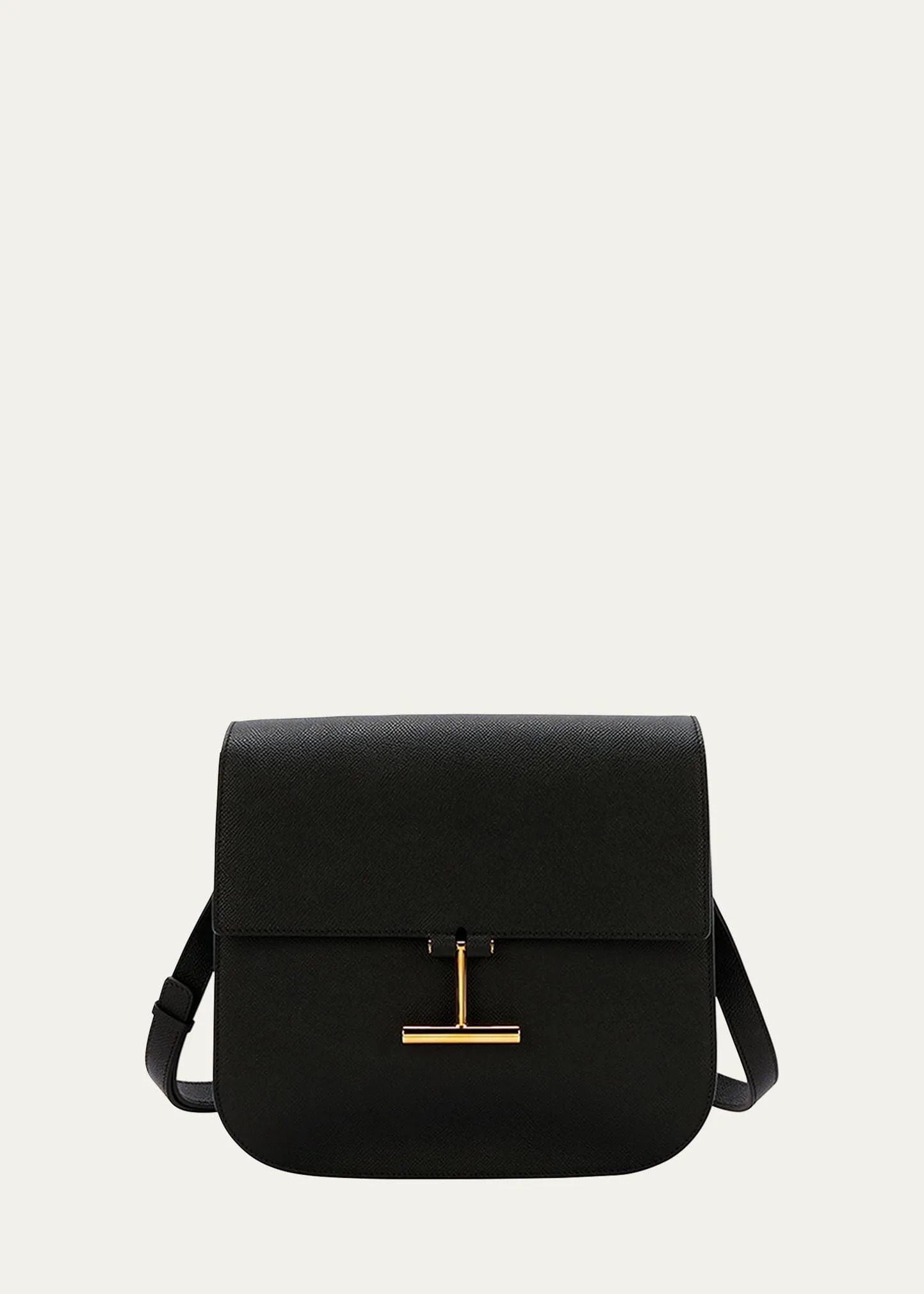 TOM FORD Tara Mini Crossbody in Grained Leather with Leather Strap