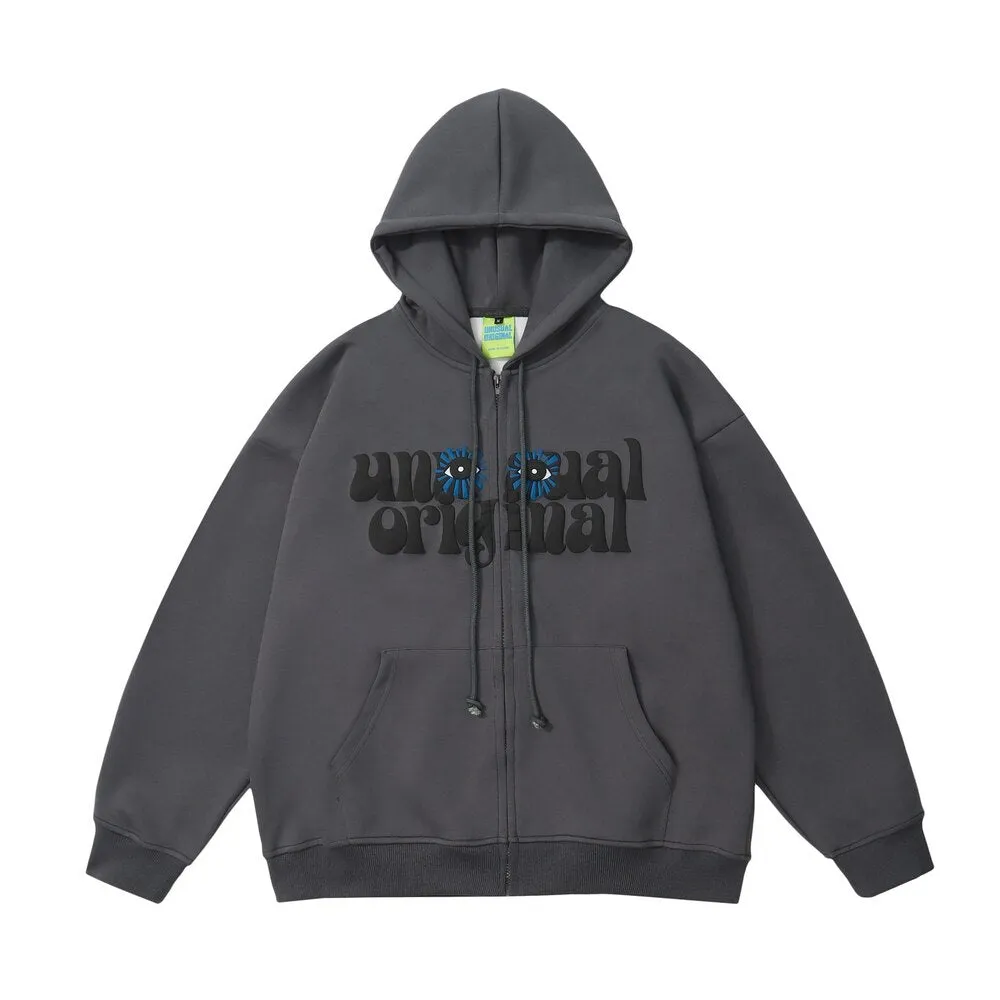 Unusual Original 'Vision' Zip-Up Hoodie