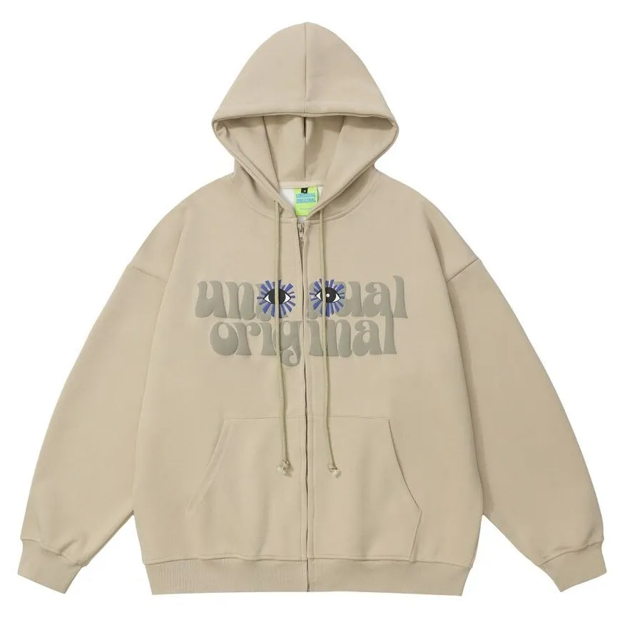 Unusual Original 'Vision' Zip-Up Hoodie