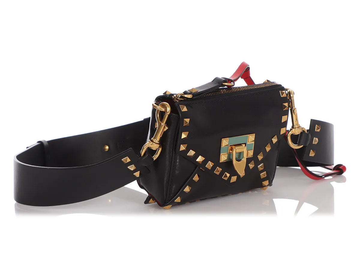 Valentino Small Black Spike Crossbody