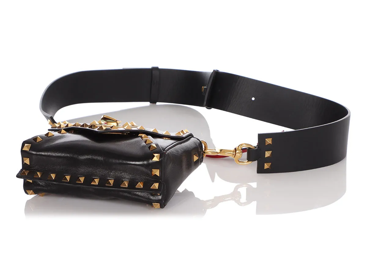 Valentino Small Black Spike Crossbody