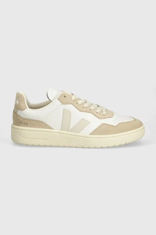 Veja leather sneakers V-90 beige color VD2003654