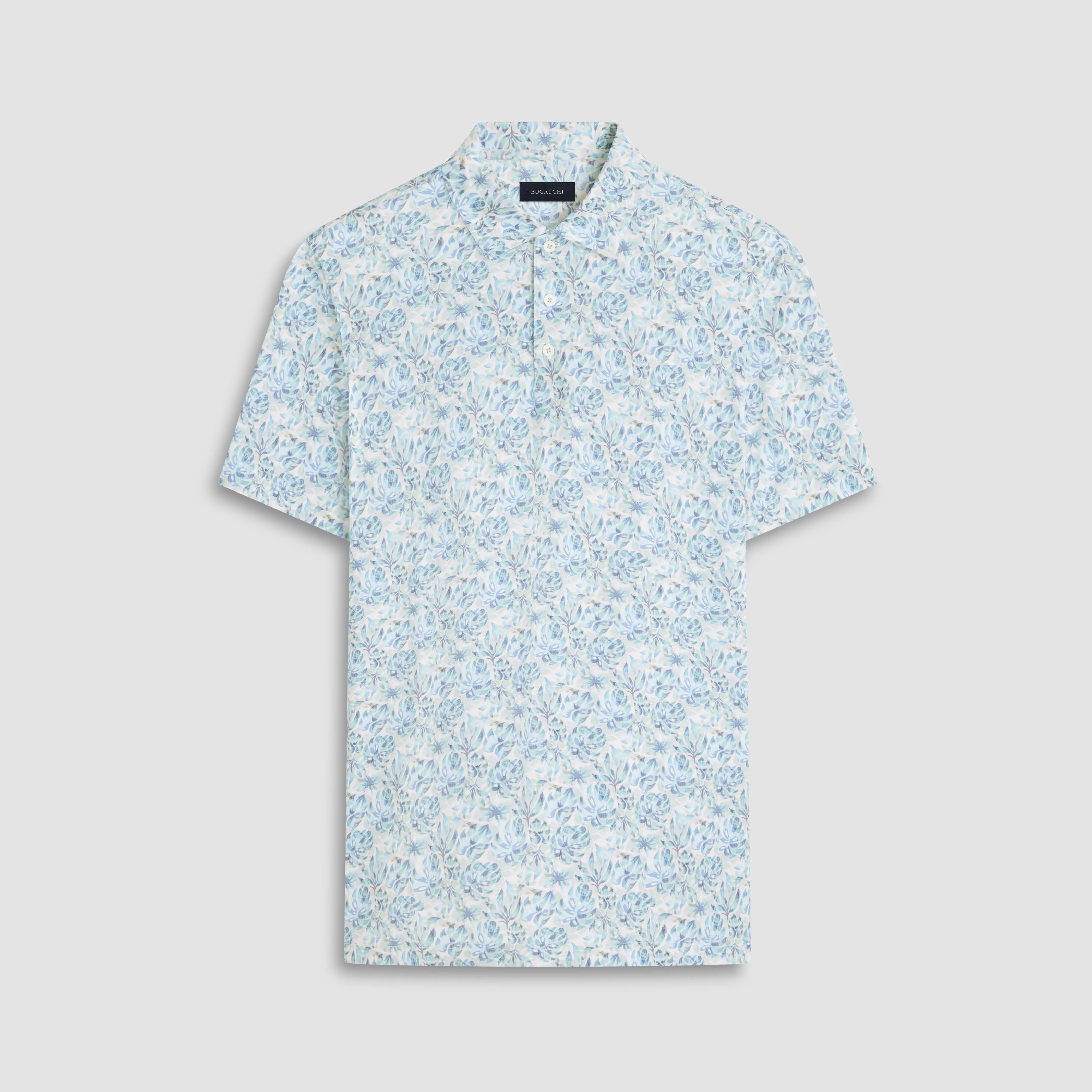 Victor Leaf Print OoohCotton Polo