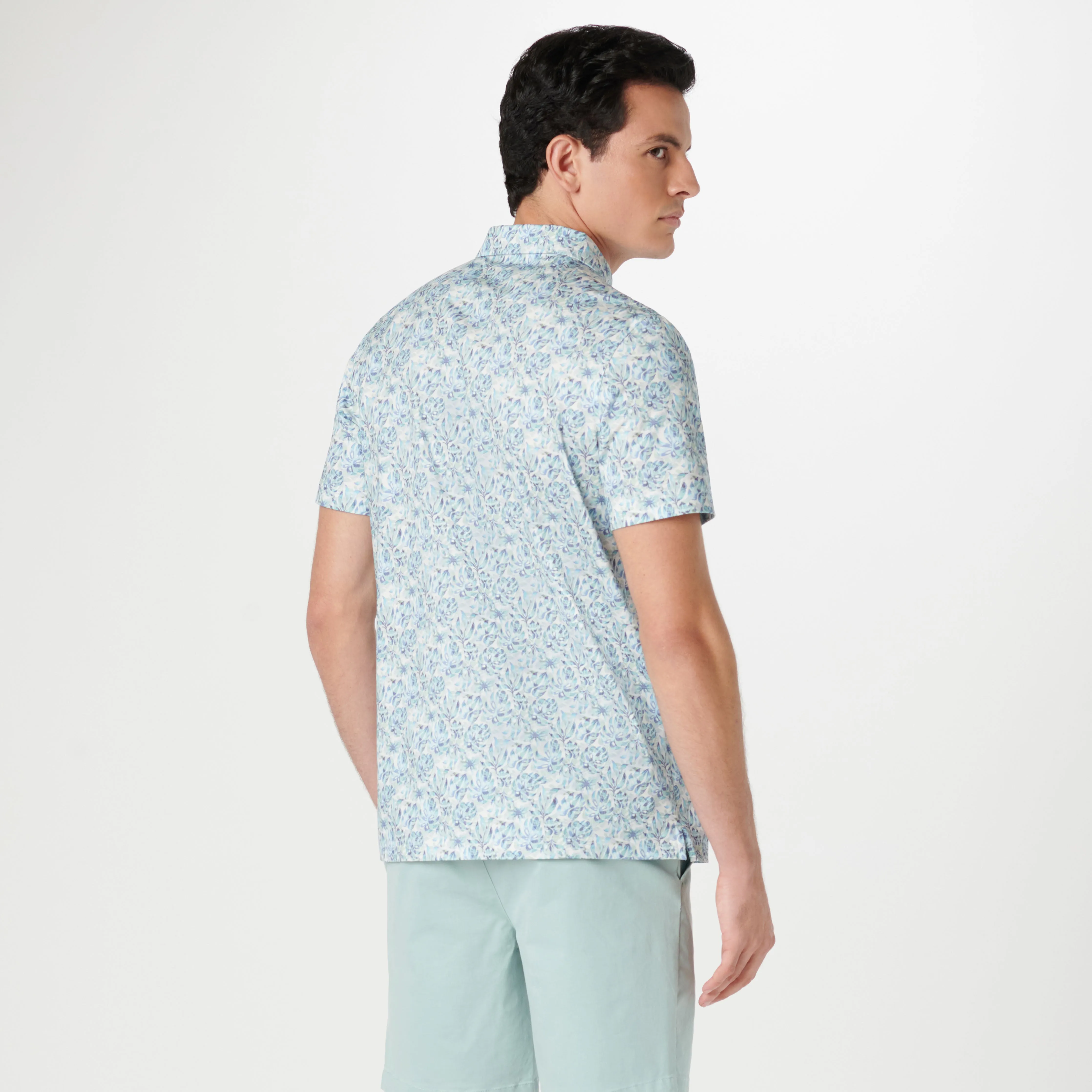 Victor Leaf Print OoohCotton Polo